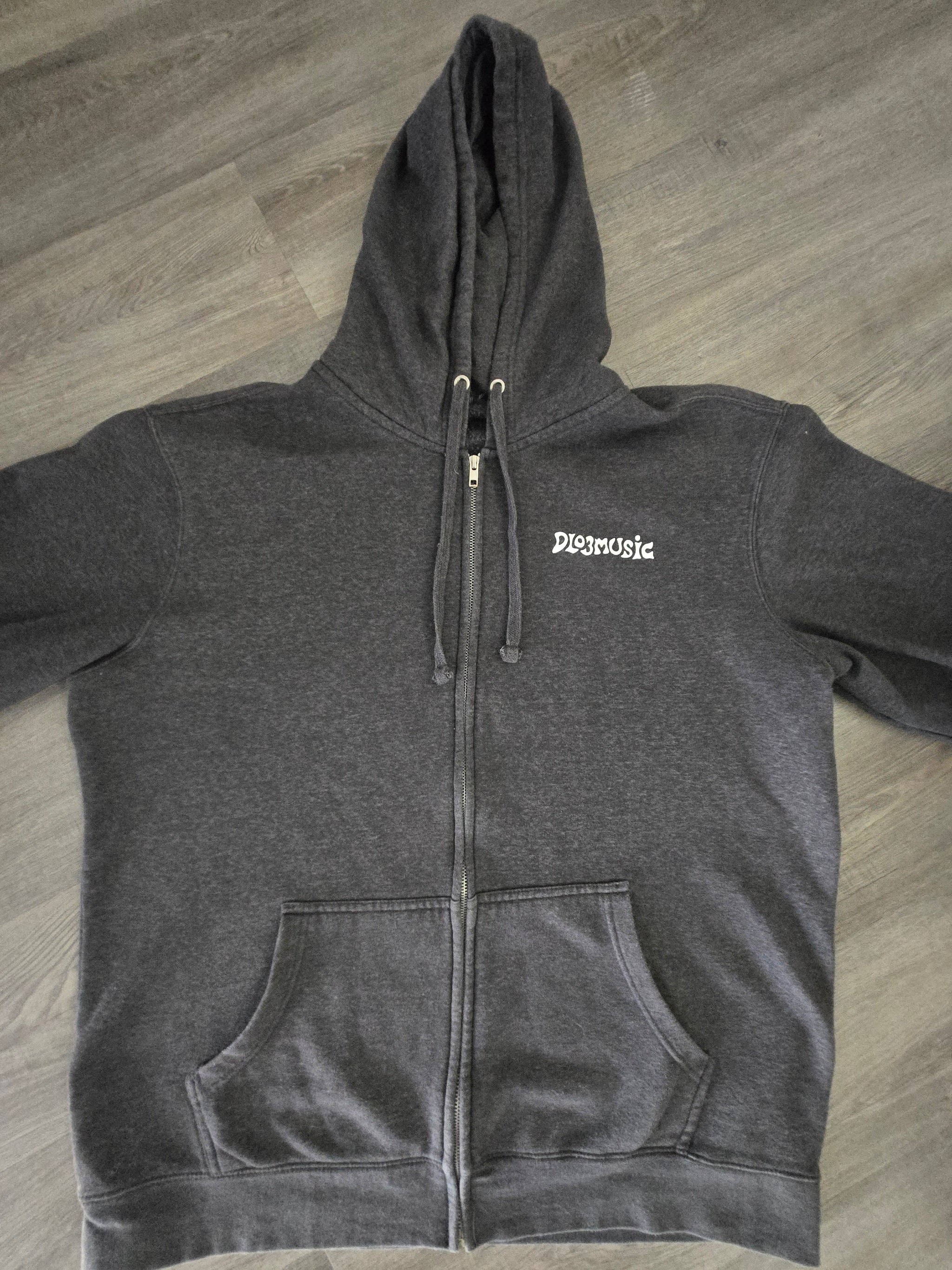 DLO3 - Washed Black - Zipper Hoodie